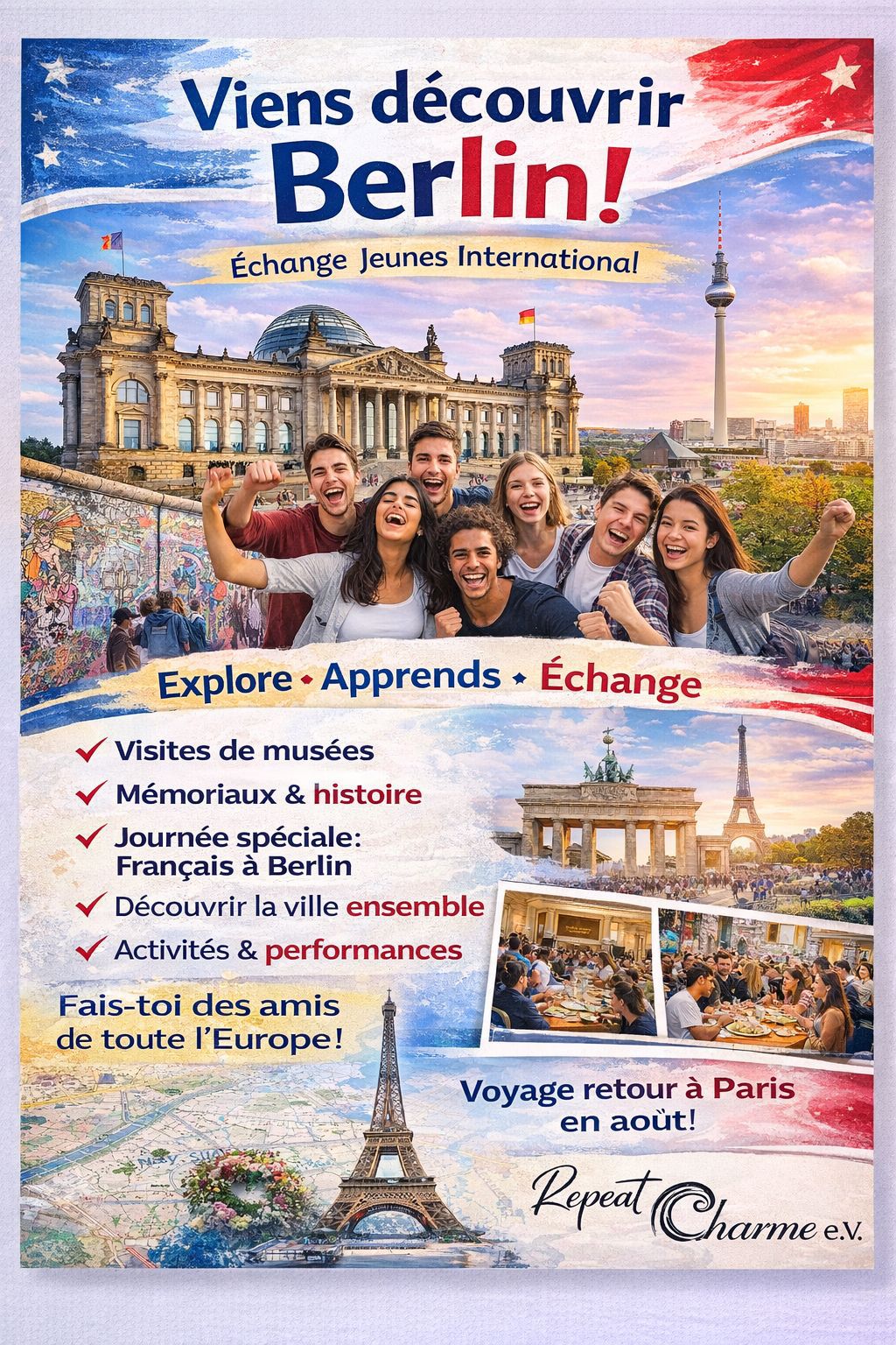 Молодёжная поездка 15–30 лет. Поездка в весенний Берлин 23–28 апреля 2026.