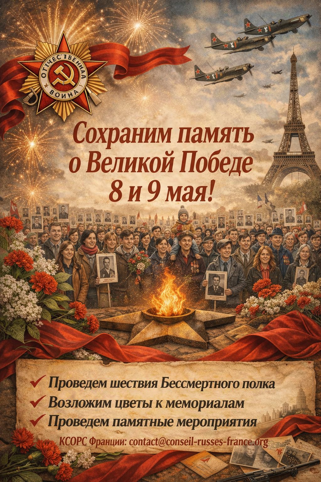 Организация празднования Дня Победы во Франции
