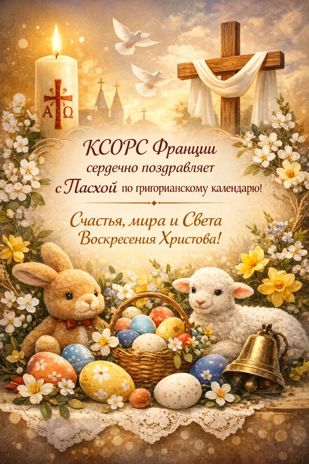 Поздравление с Пасхой по григорианскому календарю