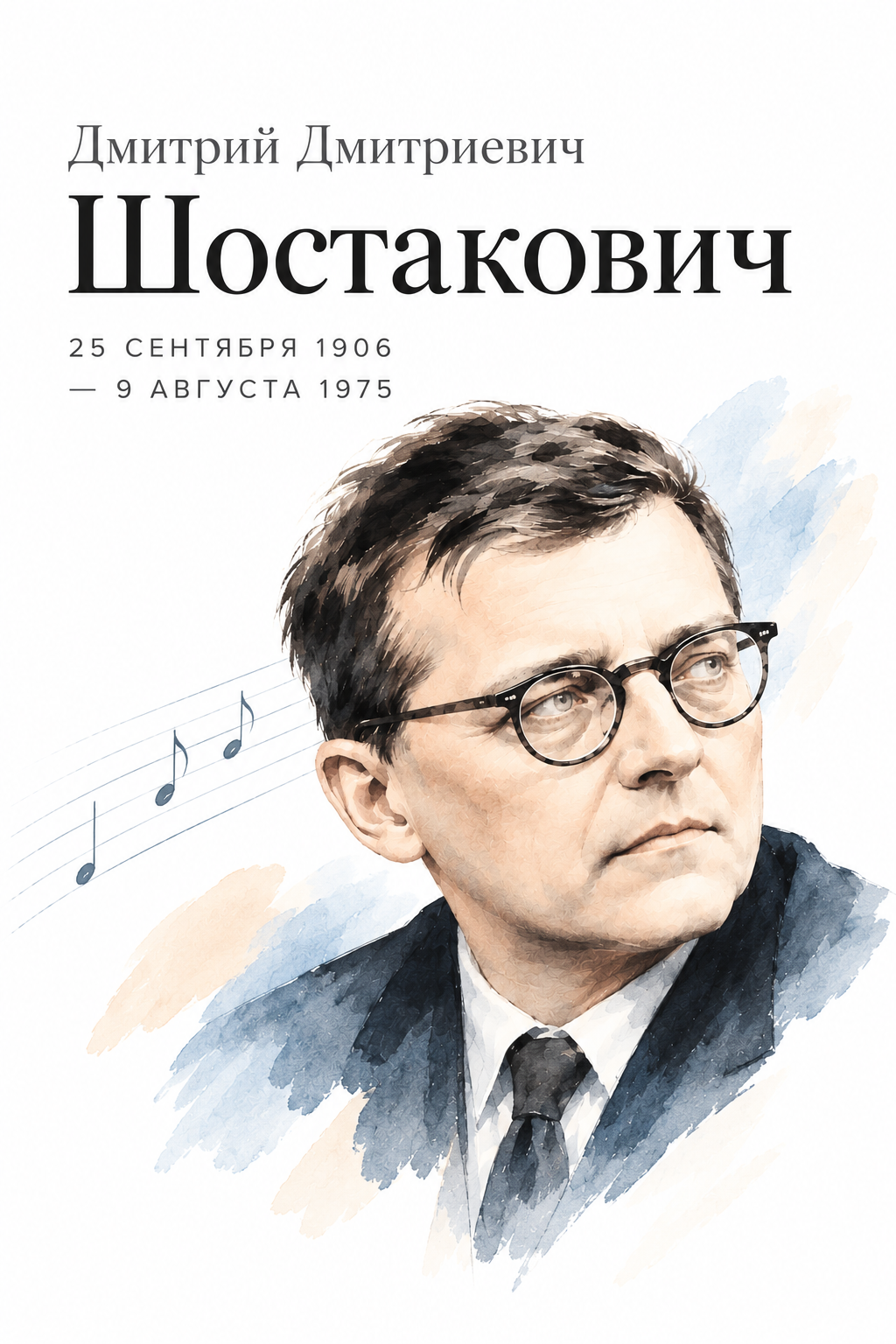 25 сентября 2026 года исполняется 120 лет со дня рождения Дмитрия Дмитриевича Шостаковича