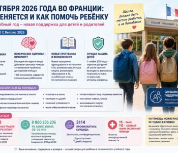 Rentrée 2026 во Франции: школа, здоровье и безопасность наших детей